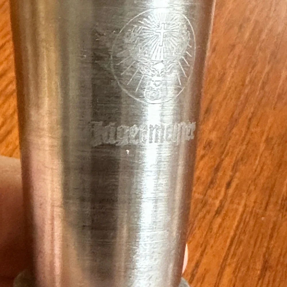 Jagermeister Stag Head Pewter Metal Shot Glass Deer Antler Base